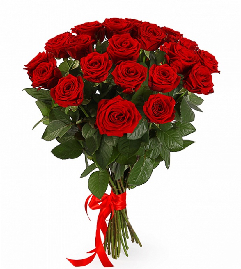 Букет 21 красная роза (60 см)